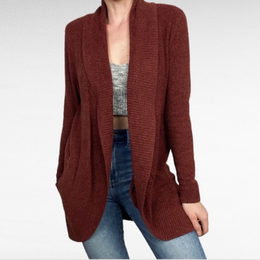 Max & Mia VERY soft olive green sweater cardigan with pockets - Picture 2 of 10